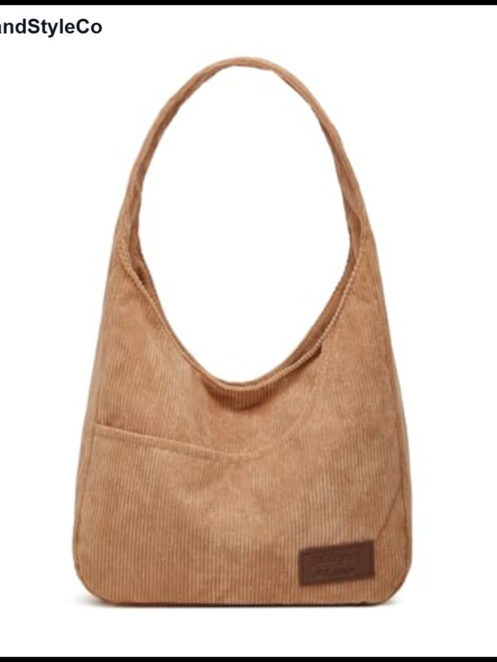 Corduroy Tote Bag Retro Shoulder Work College Satchel Multi Pocket Messenger